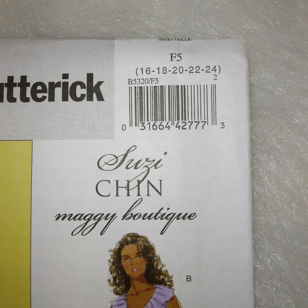 Butterick B5320 Misses Lined Wrap Dress sz 16-18-20-22-24
